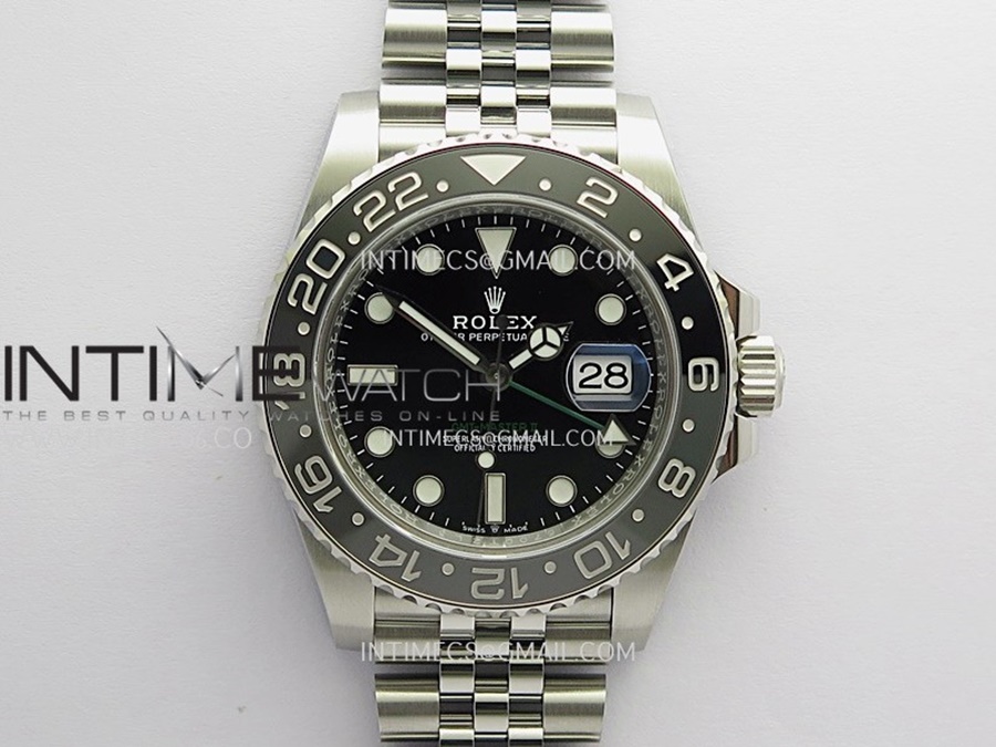 GMT-Master II 126710 GRNR BlackGray 904L SS Clean Plus 11 Best Edition Black Dial On Jubilee Bracelet DD3285 CHS