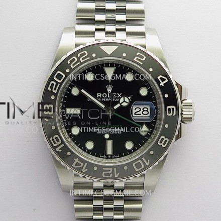 GMT-Master II 126710 GRNR BlackGray 904L SS Clean Plus 11 Best Edition Black Dial On Jubilee Bracelet DD3285 CHS