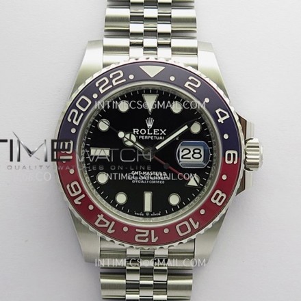GMT-Master II 126710 BLRO BlueRed 904L SS Clean Plus 11 Best Edition Black Dial On Jubilee Bracelet DD3285 CHS