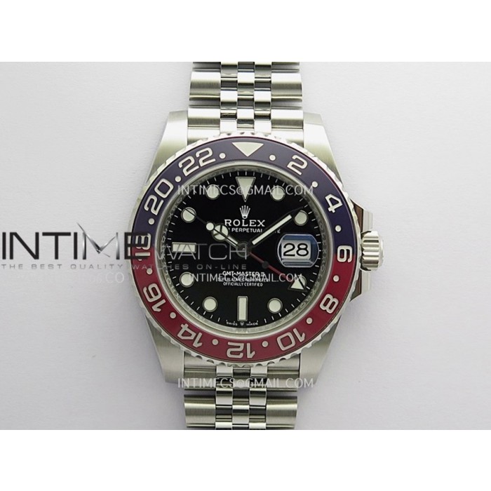 GMT-Master II 126710 BLRO BlueRed 904L SS Clean Plus 11 Best Edition Black Dial On Jubilee Bracelet DD3285 CHS