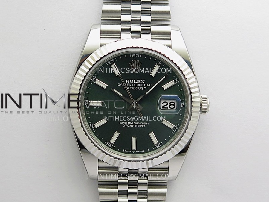 [Clean Plus] 롤렉스 데이저스트 41 스틸 민트그린 플루티드베젤 쥬빌레브레이슬릿DateJust 41 126334