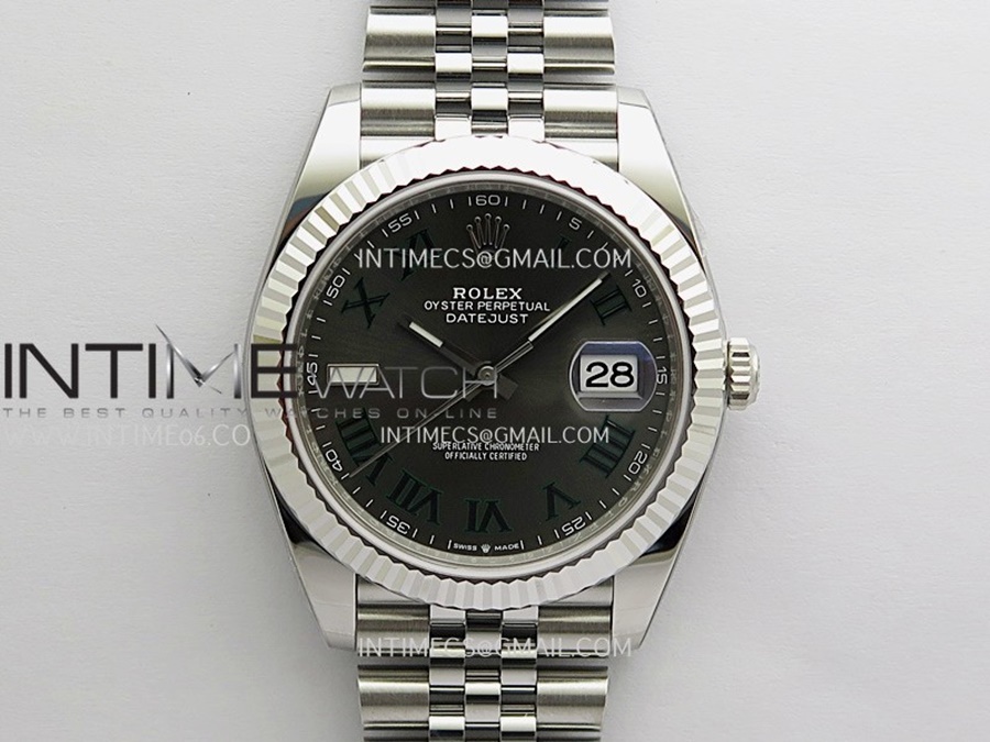 [Clean Plus] 롤렉스 데이저스트 41MM 윔블던 로만인덱스 쥬빌레 플루티드 DD3235 DateJust 41 126334