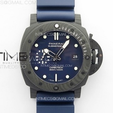 SBF 파네라이 44mm PAM1232 카보테크 블루다이얼 블루러버스트랩 PAM1232 W Carbotech
