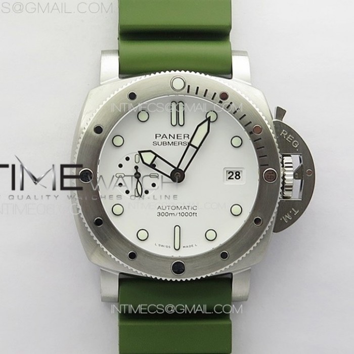 pam1226yvsf11besteditionwhitedialongreenrubberstrapp900superclone1