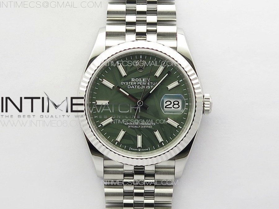 [VS] 롤렉스 데이저스트 36 그린팜다이얼 플루티드베젤 쥬빌레브레이슬릿 DateJust 36 SS 126234