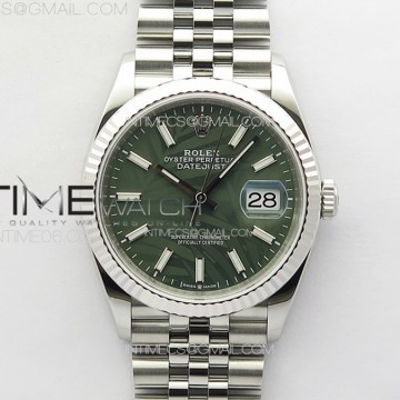 [VS] 롤렉스 데이저스트 36 그린팜다이얼 플루티드베젤 쥬빌레브레이슬릿 DateJust 36 SS 126234
