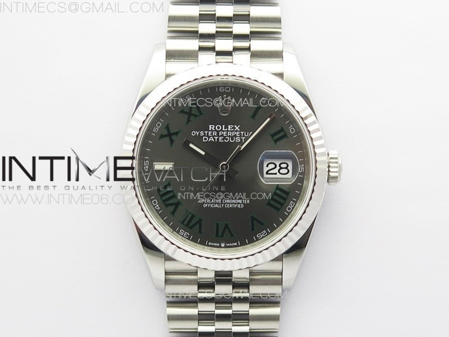 VS공장 롤렉스 데이저스트 36MM 윔블던 로만인덱스 쥬빌레 플루티드 3235 DateJust 36 SS 126234 