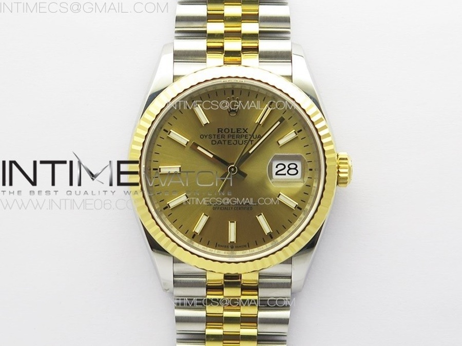 [VS] 롤렉스 데이저스트 36 옐로우골드콤비 샴페인다이얼DateJust 36 904L SSYG 126233