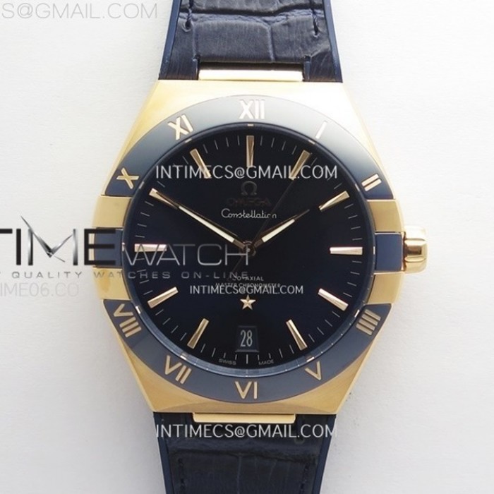 constellation41mmblueceramicbezelrgvsf11besteditionbluedialonbluegummystrapa89001