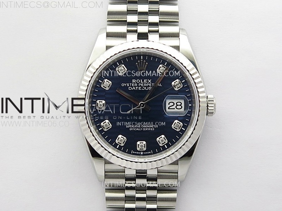 [VS] 롤렉스 데이저스트36 블루텍스쳐다이얼 쥬빌레브레이슬릿 데젓DateJust 36 SS 126234