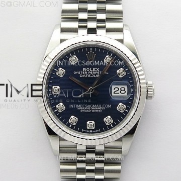 [VS] 롤렉스 데이저스트36 블루텍스쳐다이얼 쥬빌레브레이슬릿 데젓DateJust 36 SS 126234