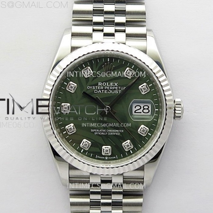datejust36ss126234vsf11bestedition904lsteelgreenleavesdialdiamondsmarkersonjubileebraceletvs32351