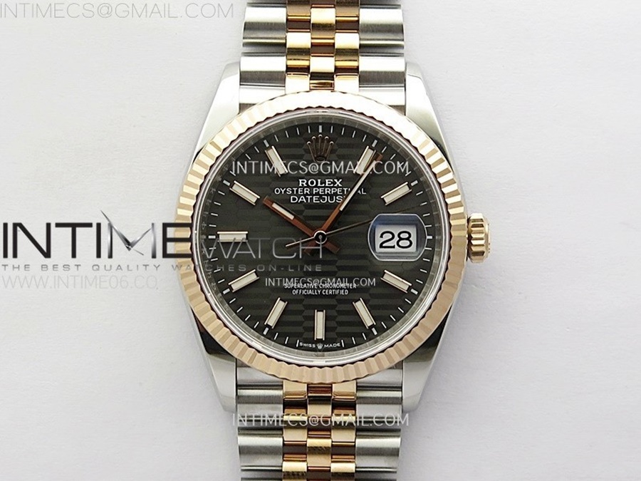 [VS] 롤렉스 데이저스트36 로즈골드콤비 그레이텍스쳐다이얼 쥬빌레브레이슬릿 데젓DateJust 36 SS 126231