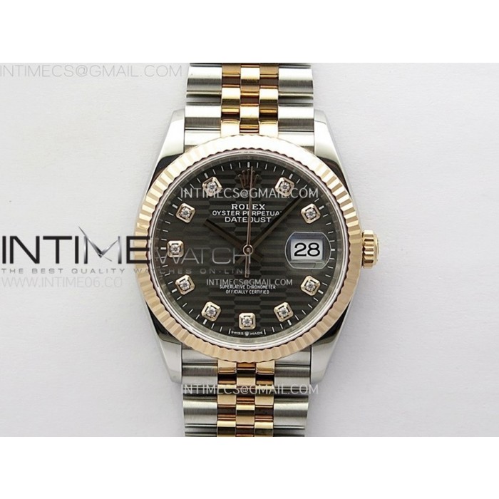 [VS] 롤렉스 데이저스트36 로즈골드콤비 그레이텍스쳐텐포인트다이얼 쥬빌레브레이슬릿 데젓DateJust 36 SS 126231 