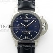 pam1279xluminorgmt42mmtitaniumvsf11besteditionbluedialonblackleatherstrapp9011superclone1