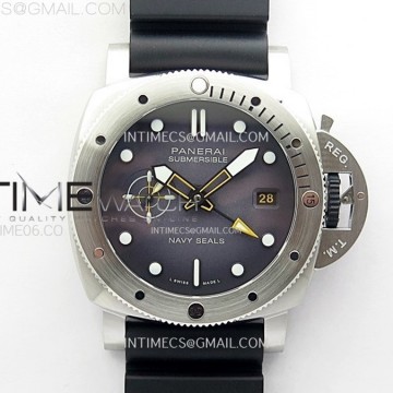 [VS] 파네라이 섭머저블 PAM1323 44미리 그레이다이얼 블랙러버스트랩 PAM1323 Y 44mm Submersible
