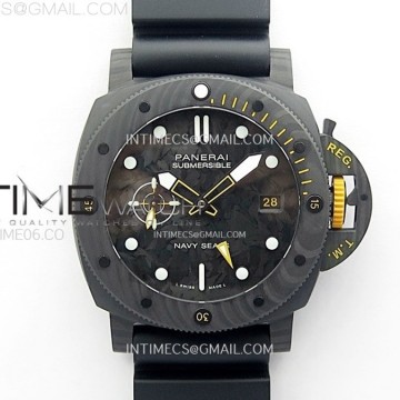 [VS] 파네라이 섭머저블 PAM1324 44미리 카본케이스 카본다이얼 블랙러버스트랩 PAM1324 Carbotech 44mm GMT