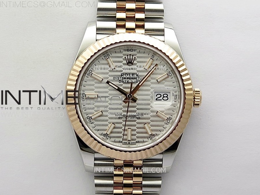 [VS] 롤렉스 데이저스트41 로즈골드콤비 실버텍스쳐다이얼 쥬빌레브레이슬릿 데 DateJust 41 126331  