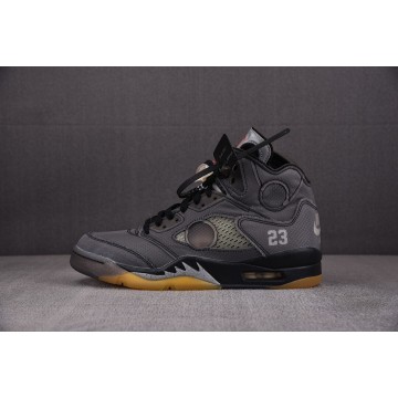 [LJR] 오프화이트 x 조던5 레트로 SP 블랙 모슬린 (남성용)