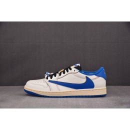 [LJR] 트래비스 스캇 x 프라그먼트 x 조던1 로우 레트로 OG SP 세일 밀리터리 블루 (남성용)