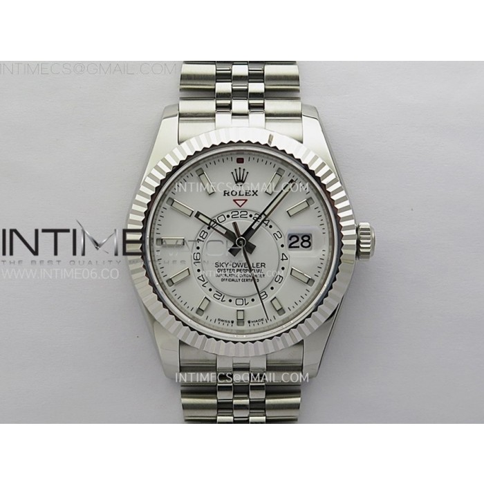 [ZF] 롤렉스 스카이드웰러 화이트다이얼 쥬빌레브레이슬릿 Sky-Dweller 326934