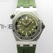 royaloakoffshorediver15720zf11besteditiongreendialongreenrubberstrapa43081