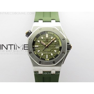 [ZF] 오데마피게 로얄오크 오프쇼어 다이버 15720 그린다이얼 그린러버스트랩 Royal Oak Offshore Diver 15720