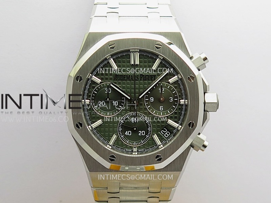[ZF] 오데마피게 로얄오크 크로노그래프 26240 스틸 그린다이얼 브레이슬릿 Royal Oak Chrono 26240