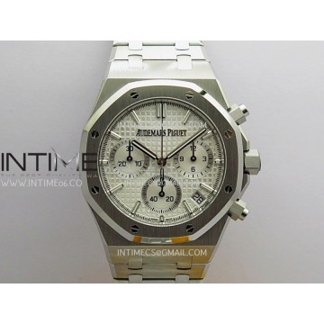 [ZF] 오데마피게 로얄오크 크로노그래프 26240 스틸 화이트다이얼 브레이슬릿 Royal Oak Chrono 26240