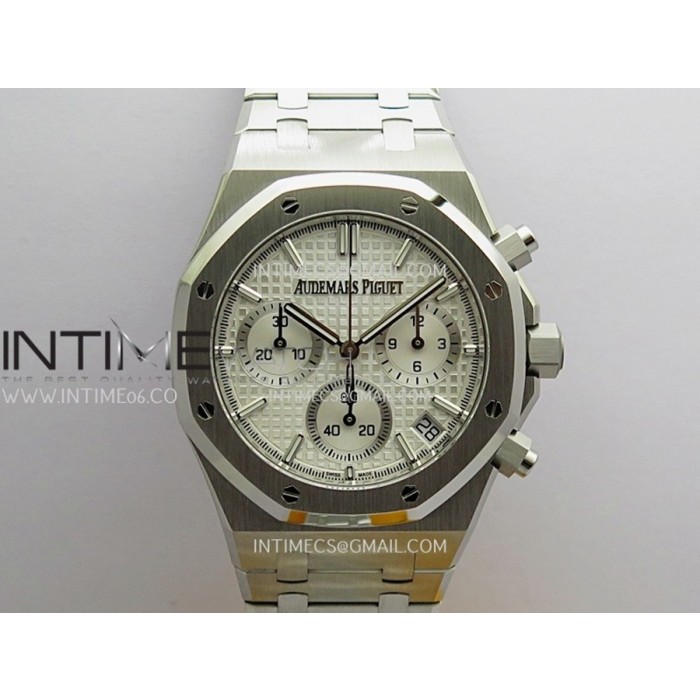 [ZF] 오데마피게 로얄오크 크로노그래프 26240 스틸 화이트다이얼 브레이슬릿 Royal Oak Chrono 26240