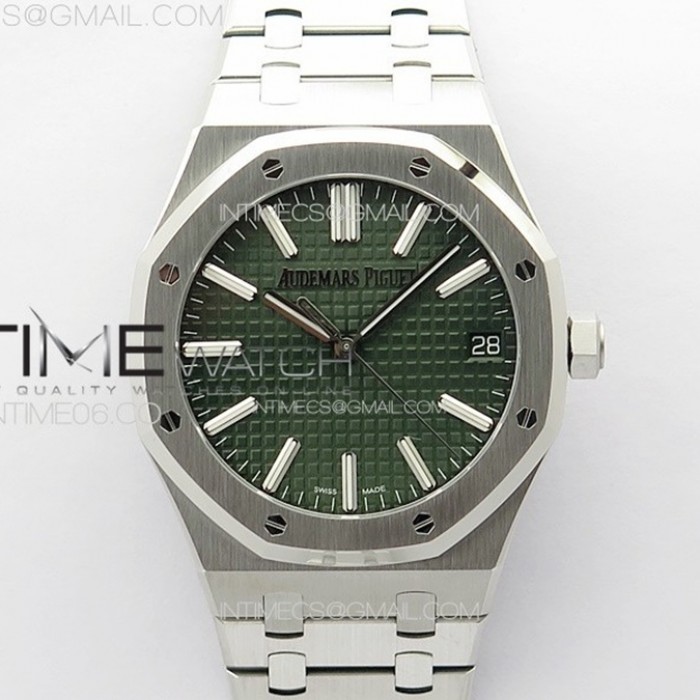 royaloak41mm1551050thsszf11besteditiongreentextureddialonssbraceleta43021