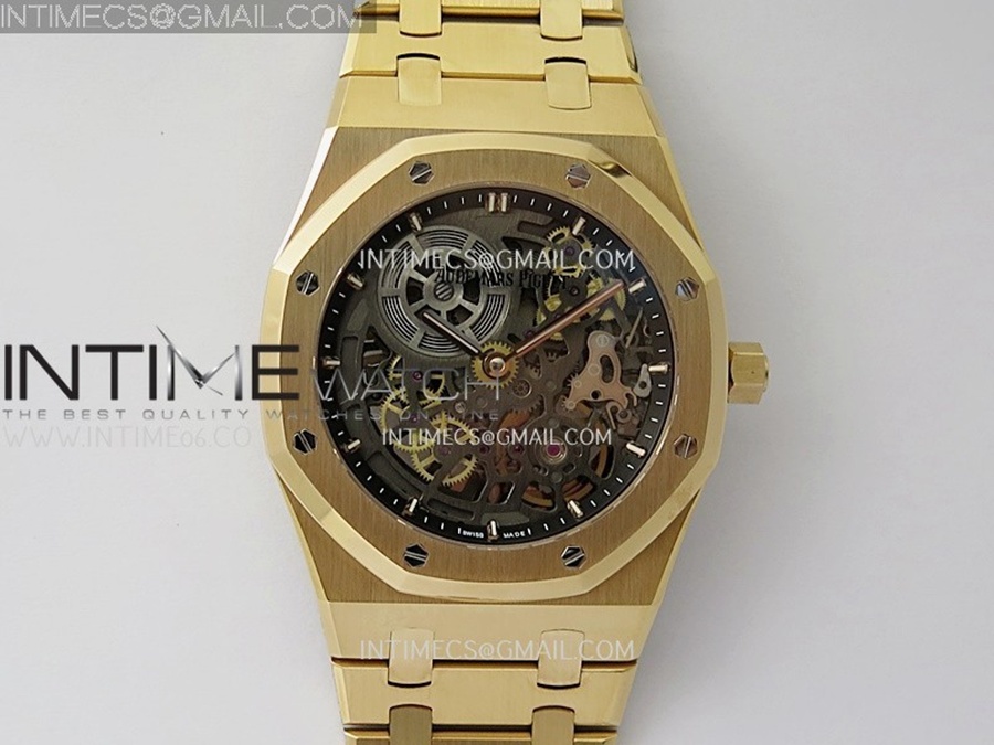 [ZF] 오데마피게 로얄오크 16204 오픈워크 로즈골드 스켈레톤다이얼 스틸브레이슬릿 Royal Oak Openworked 16204