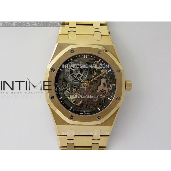 [ZF] 오데마피게 로얄오크 16204 오픈워크 로즈골드 스켈레톤다이얼 스틸브레이슬릿 Royal Oak Openworked 16204