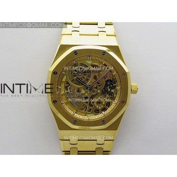 [ZF] 오데마피게 로얄오크 16204 오픈워크 옐로우골드 스켈레톤다이얼 스틸브레이슬릿 Royal Oak Openworked 16204