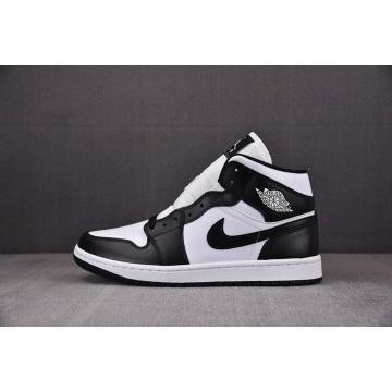 [CJ] 조던1 미드 우먼스 블랙 앤 화이트 (남성용)