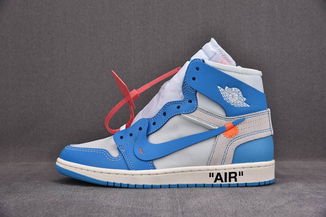 [LJR] 오프화이트 x 조던1 하이 레트로 유니버시티 블루 (남성용)