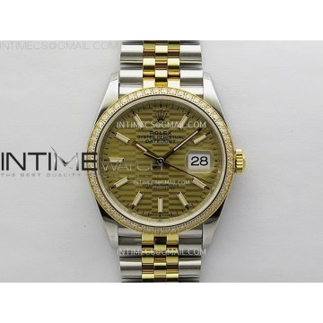 [VSF] 롤렉스 데이저스트36 옐로우골드콤비 다이아베젤 골드텍스쳐다이얼 쥬빌레브레이슬릿 DateJust 36 126283 