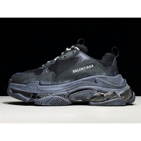 [ZH] 발렌시아가 트리플S 스니커즈 클리어솔 블랙 (남여공용)