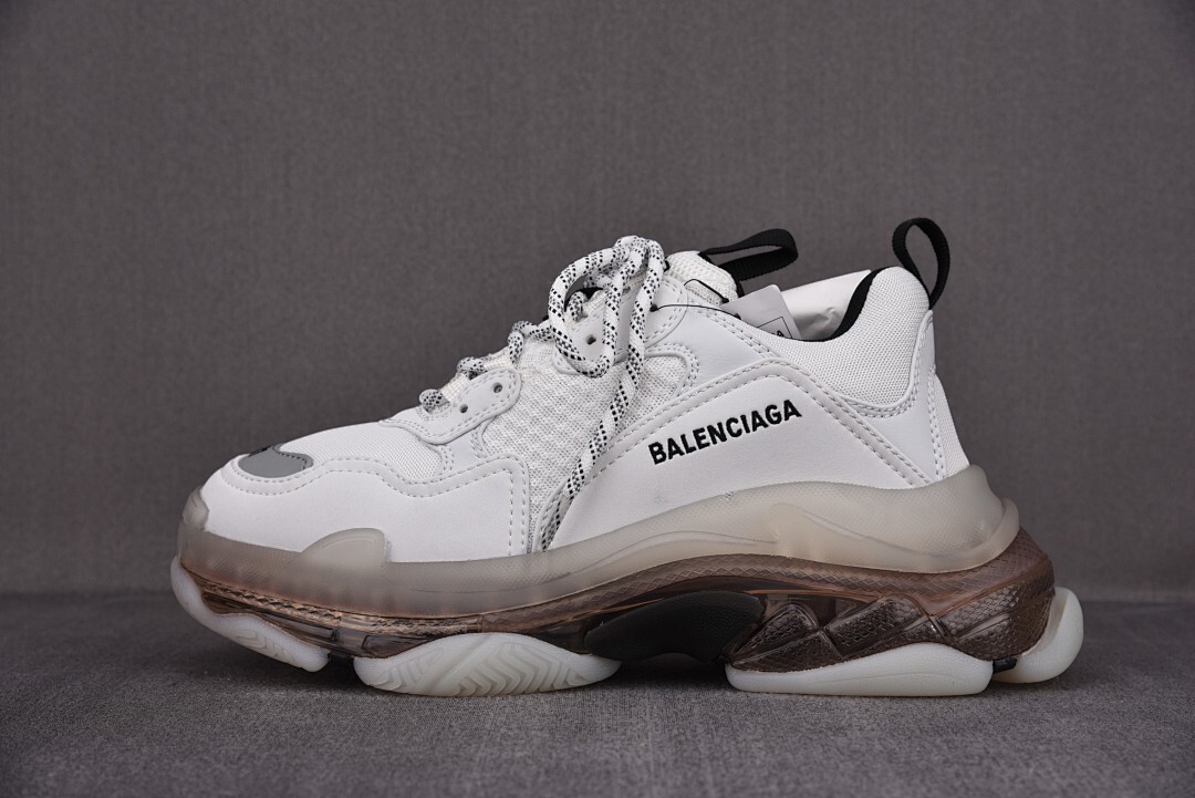 [ZH] 발렌시아가 트리플S 스니커즈 클리어솔 화이트 그레이 (남여공용)