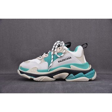 [ZH] 발렌시아가 트리플S 스니커즈 화이트 그레이 터콰이즈 (남여공용)