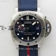 pam1391submersible44mmvsf11besteditionbluedialonbluekevlarcompositestrapp9001