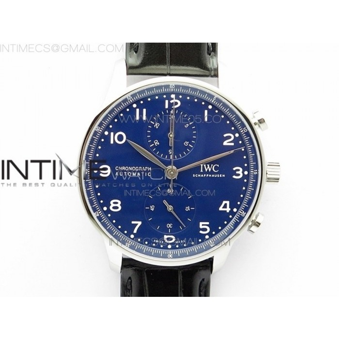 [ZF] IWC 포르투기저 크로노그래프 150주년 IW371601 블루다이얼 블랙가죽스트랩 A7750