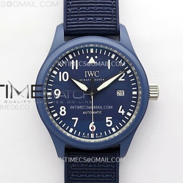 [ZF] IWC 파일럿 라우레우스 블루세라믹케이스 IW328101 블루다이얼 블루나일론스트랩 A32111