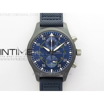 [ZF] IWC 파일럿 크로노 블루엔젤 블랙세라믹 블루다이얼 블루나일론스트랩 A7750