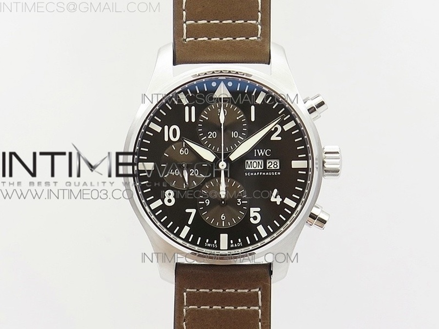 [ZF] IWC 파일럿 크로노 IW377713 브라운다이얼 브라운가죽스트랩 A7750