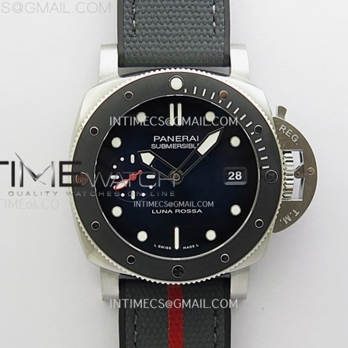 pam1565lunarossasubmersible42mmvsf11besteditionbluedialonbluefabricstrapp9001