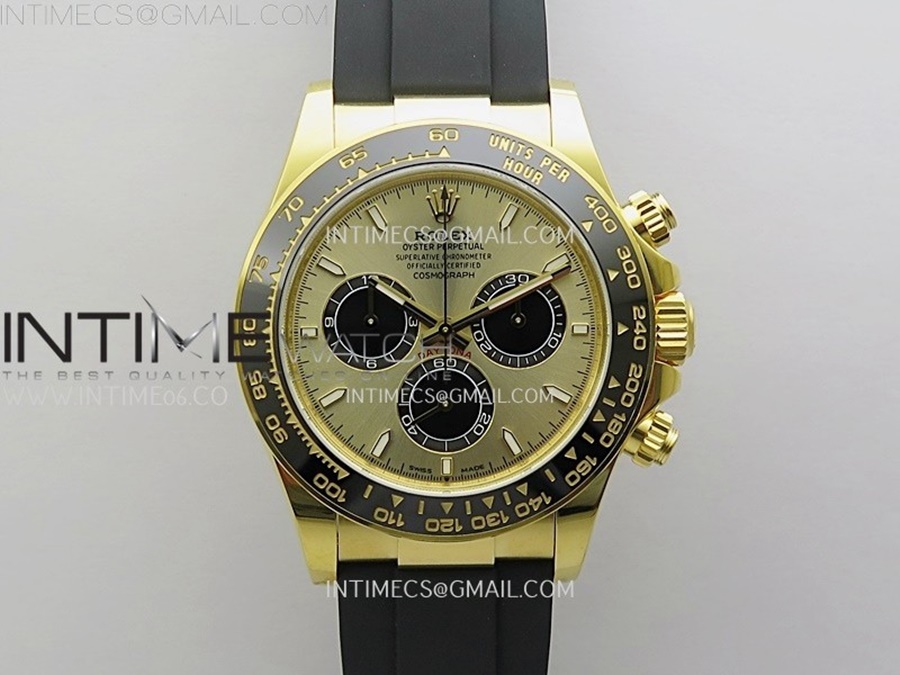 [VSF] V2 롤렉스 126518 2023데이토나 텅스텐(Cu-W) 옐로우골드 골드다이얼 블랙러버스트랩 VS4131