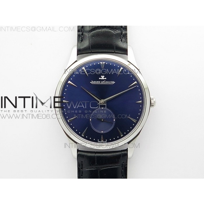 [ZF] 예거 마스터 울트라신 스몰 세컨드 블루다이얼 블랙가죽스트랩 A896