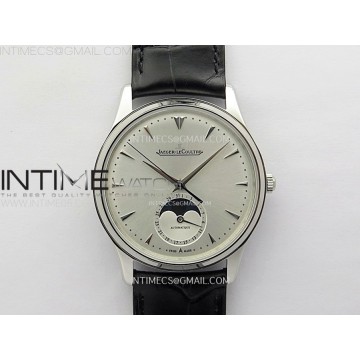 [ZF] 예거 마스터 1368420 울트라씬문 화이트다이얼 블랙가죽스트랩 V3 SA925