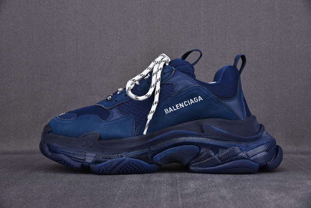 [ZH] 발렌시아가 트리플S 스니커즈 클리어솔 네이비 (남여공용)